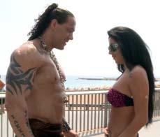 Conan sticks his sword into a choni